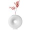 Uniquewise White Modern Round Flat Doughnut Hole Vase QI004001.WT - alternate 1